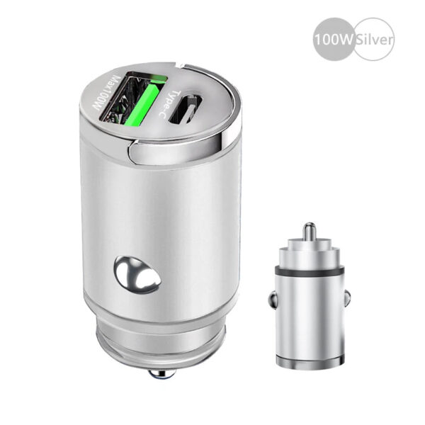 100W Mini Car Charger Lighter Fast Charging for iPhone QC3.0 Mini PD USB Type C Car Phone Charger for Xiaomi Samsung Huawei - Image 9