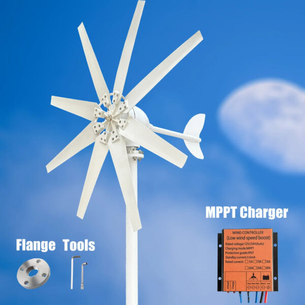 3000W High Efficiency Wind Turbine Off Grid System 12V 24V 48V Output Voltage 220V 230V 240V Home Appliance Power Supply System - Image 6