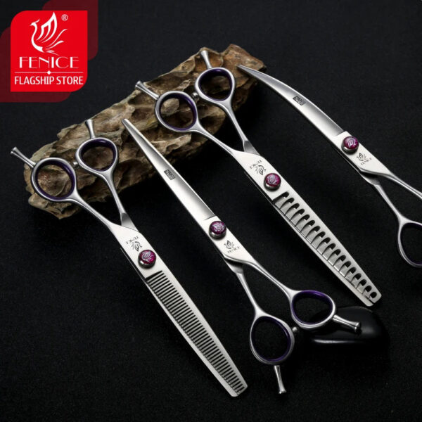 Fenice Professional Dog Grooming Scissors - 7.0/8.0 Inch Thinning Chunker Shears (JP440C) - Image 16