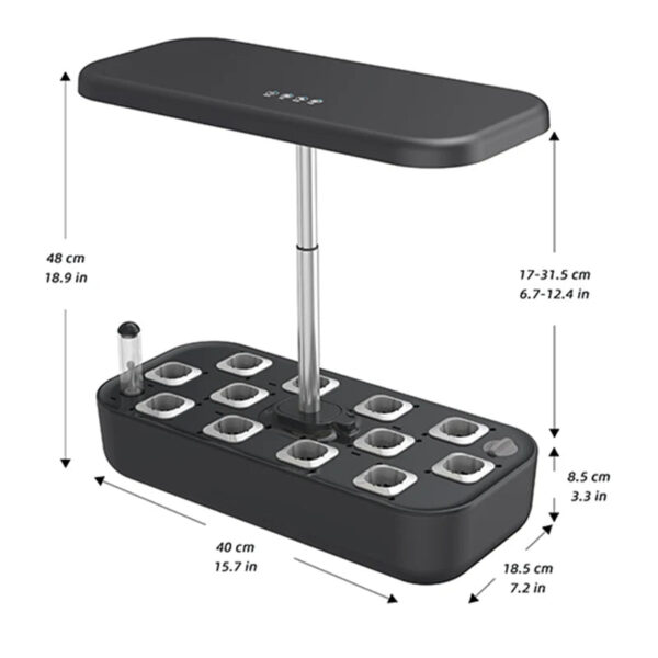 Hydroponics Growing System 12 Pods Indoor Herb Garden Kit Automatic Timing LED Grow Lights Smart Water Pump for Home Flower Pots - Image 8