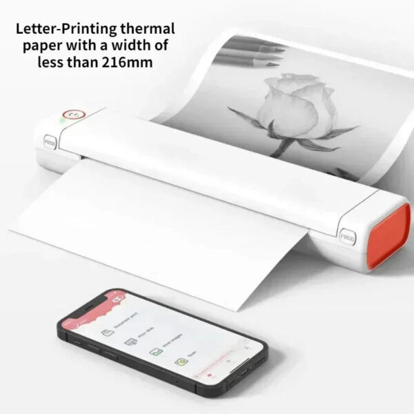 M08F A4 Portable Thermal Printer 8.26x11.69 A4 Thermal Paper Wireless Mobile Travel Printer Android iOS Laptop Printer - Image 11