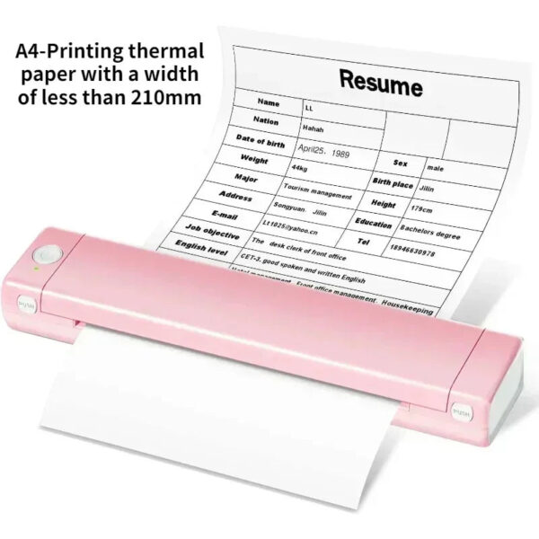 M08F A4 Portable Thermal Printer 8.26x11.69 A4 Thermal Paper Wireless Mobile Travel Printer Android iOS Laptop Printer - Image 15