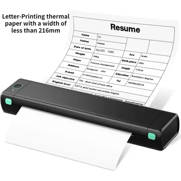 M08F A4 Portable Thermal Printer 8.26x11.69 A4 Thermal Paper Wireless Mobile Travel Printer Android iOS Laptop Printer - Image 9