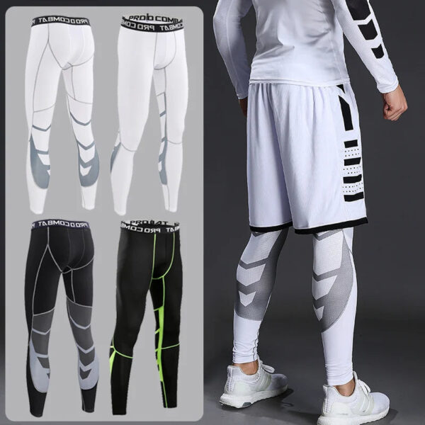 Men's Compression Pants Cycling Running Basketball Soccer Elasticity Sweatpants Fitness Tights Legging Trousers Rash Guard Gym - Image 18