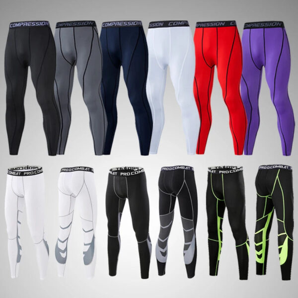 Men's Compression Pants Cycling Running Basketball Soccer Elasticity Sweatpants Fitness Tights Legging Trousers Rash Guard Gym - Image 23