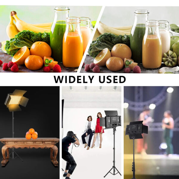 Nagnahz U800+ LED Video Light Photo Studio Lamp Bi-Color 2500K-8500k Dimmable with Tripod Stand Remote for Video Recording Para - Image 8