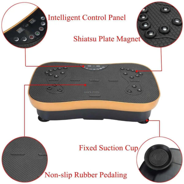 500W Vibration Exercise Platform - Body Fitness Massager with Remote (220V) - Image 3
